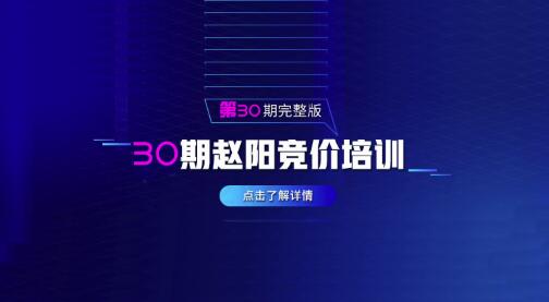 赵阳sem竞价第30期培训教程课程（完结）价值3999元